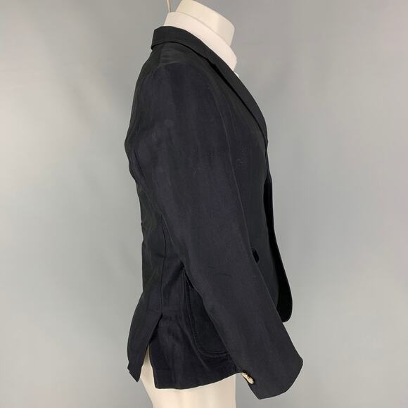 BAND OF OUTSIDERS Size 40 Navy Cotton / Linen Sport Coat - Picture 3 of 7